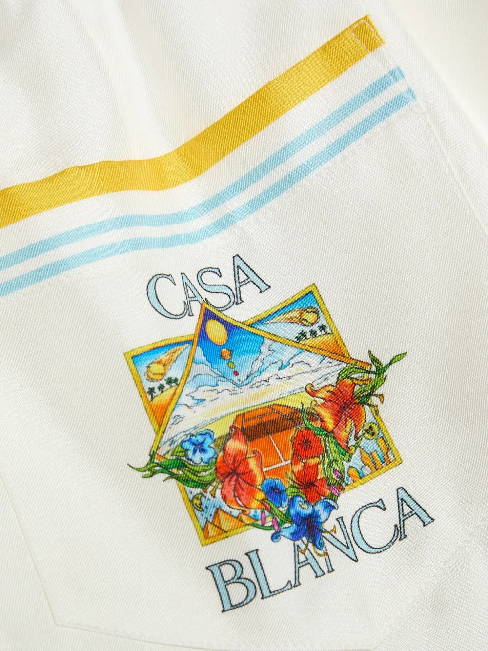 Casablanca Gestreepte trainingsshorts Beige