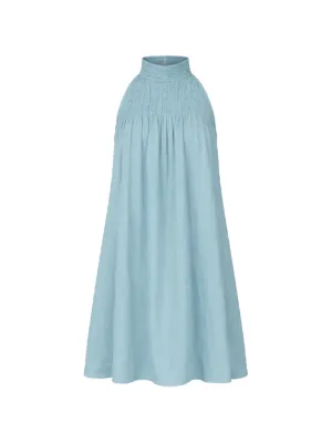James Perse Halter Linen Dress | Grey | FARFETCH