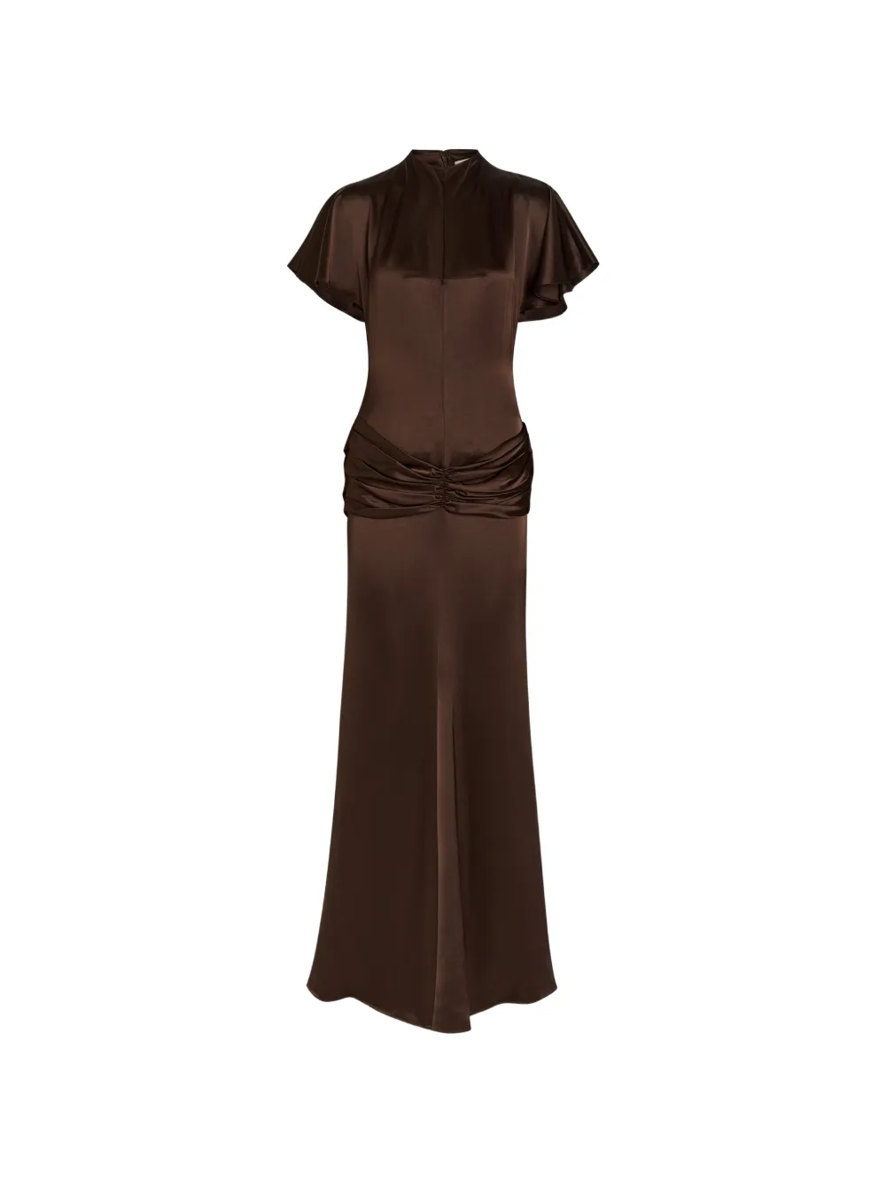 De La Vali Myra ruffled maxi dress - Marrone