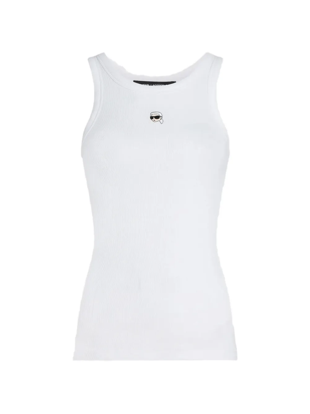 Karl Lagerfeld ribbed tank top - Bianco