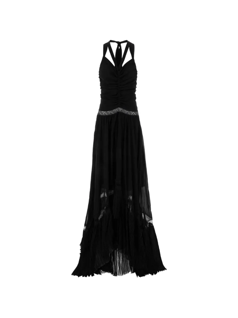 Blumarine ruched pleated dress - Schwarz