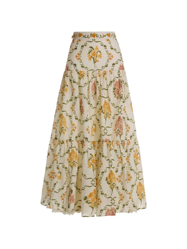 Agua by Agua Bendita Anis Cordillera Maxi Skirt in Neutrals