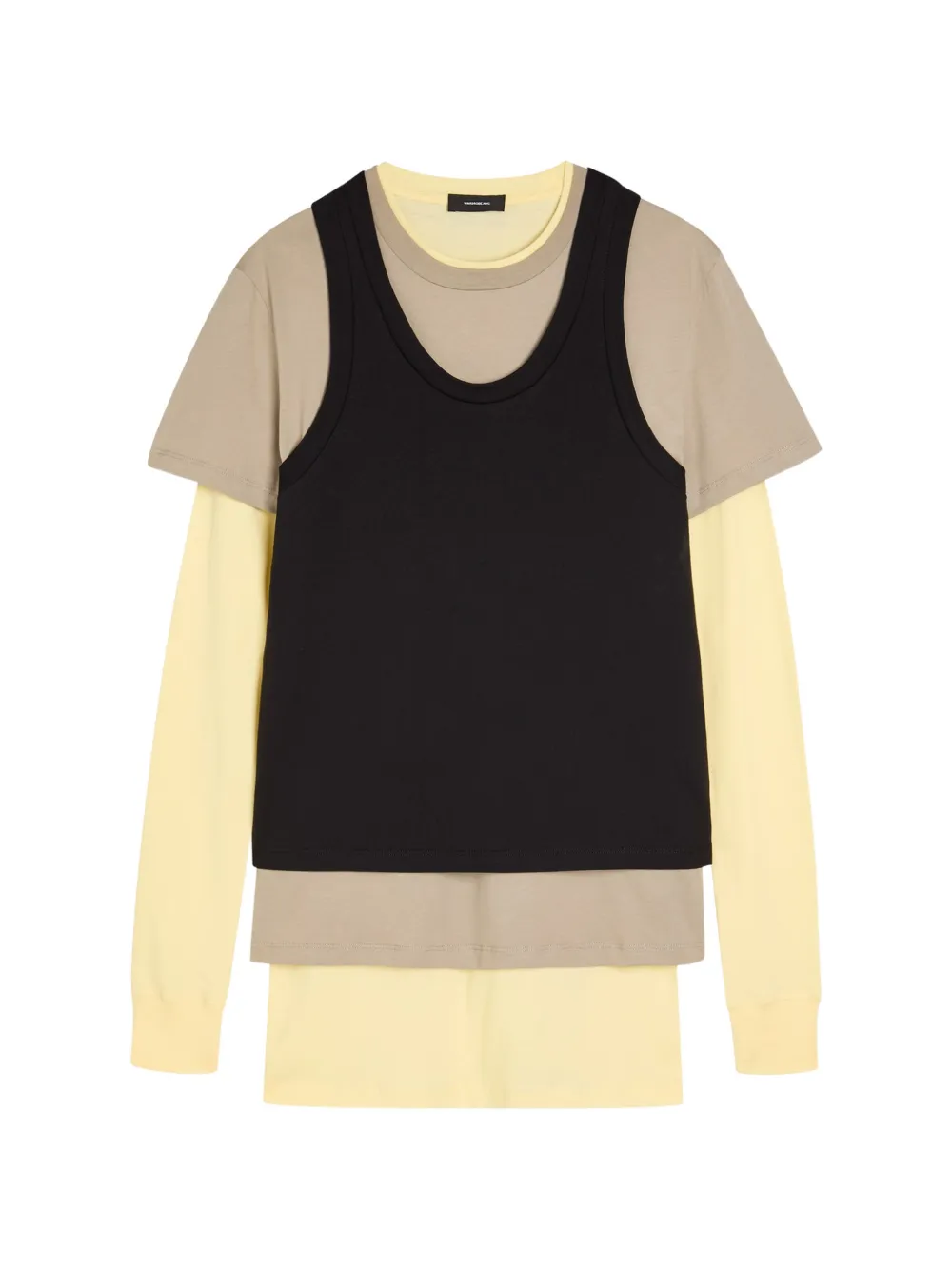 WARDROBE.NYC colour-block layered mini dress - Nero