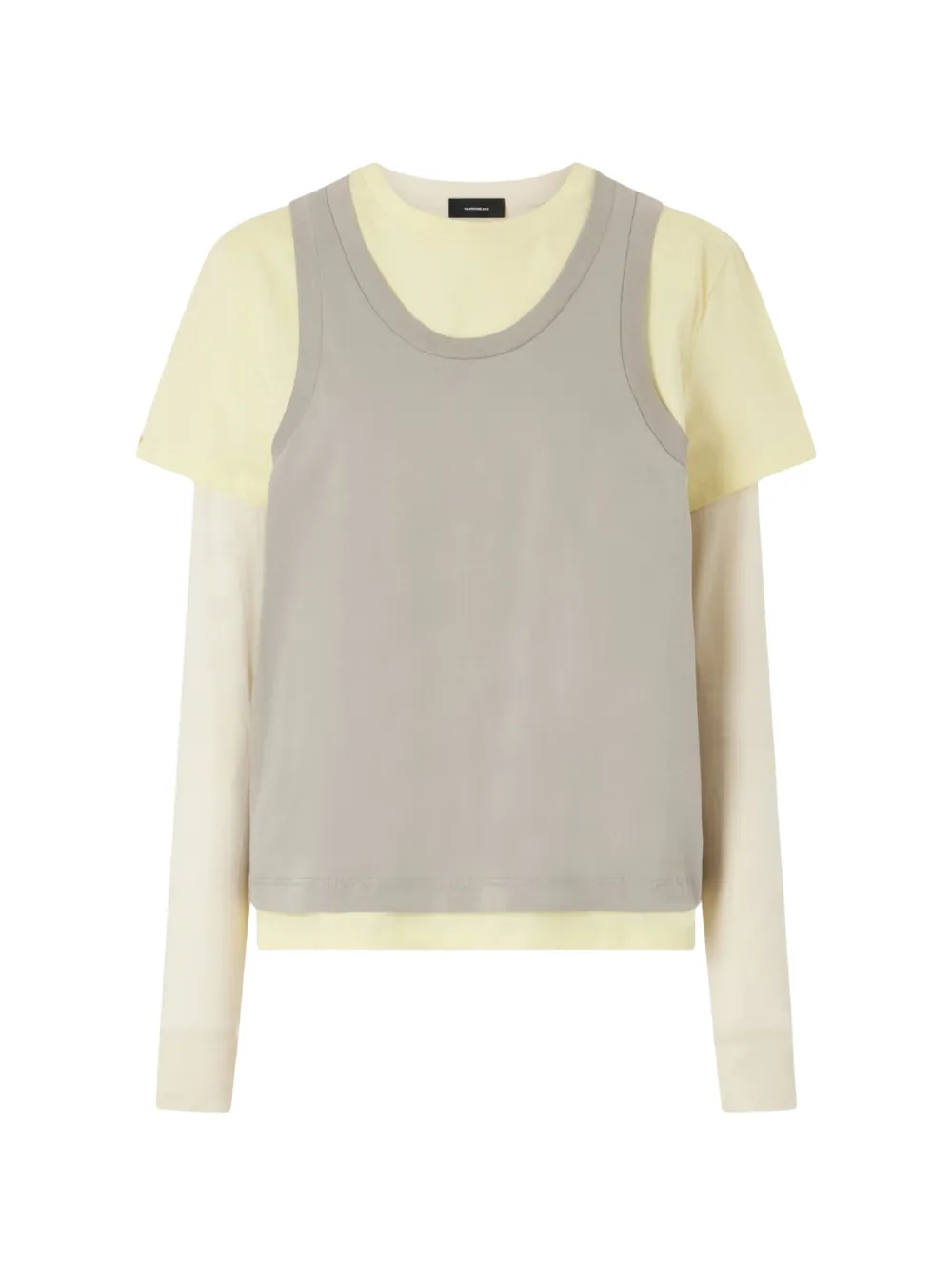 WARDROBE.NYC colour-block layered mini dress - Nero