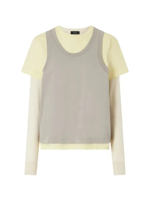 WARDROBE.NYC colour-block layered mini dress