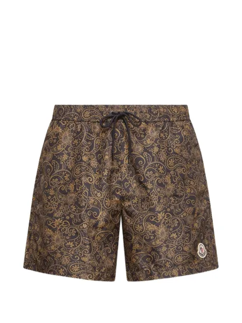 Moncler paisley drawstring swim shorts