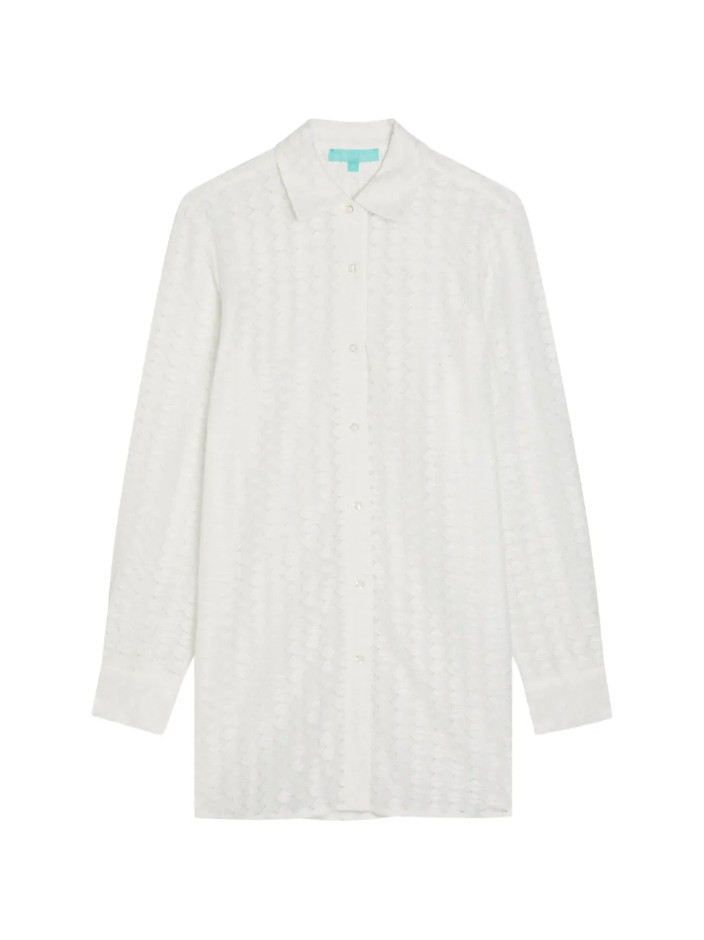 Melissa Odabash Daria crochet shirt - Bianco