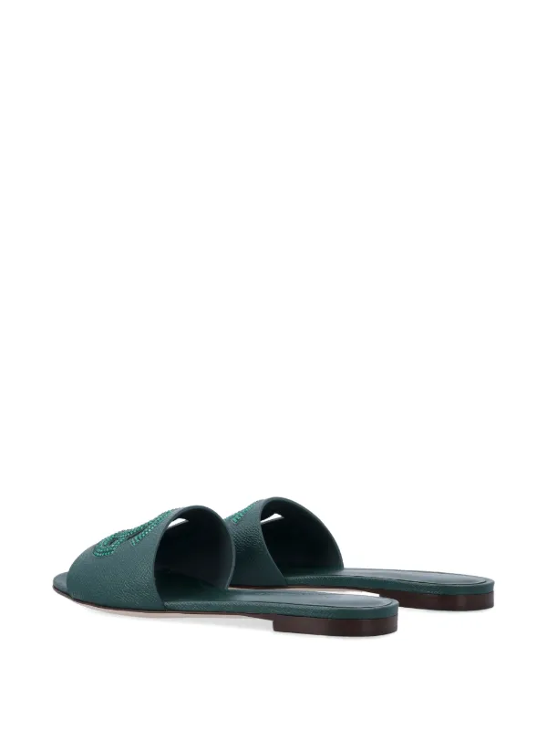 Dolce & Gabbana DG Logo Sandals | Green | FARFETCH