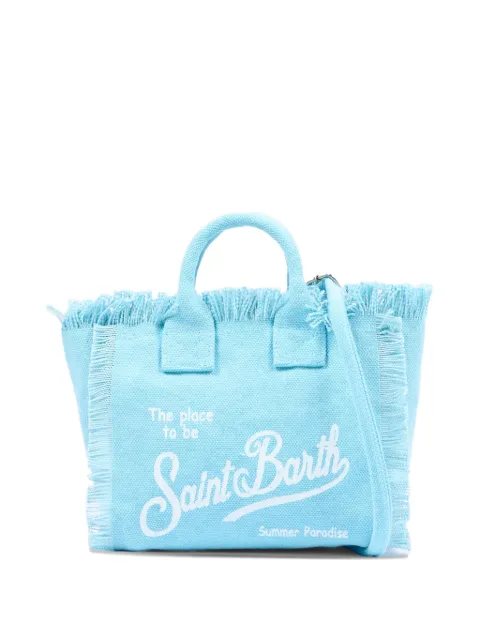 MC2 Saint Barth Kids mini Vanity fringed beach bag