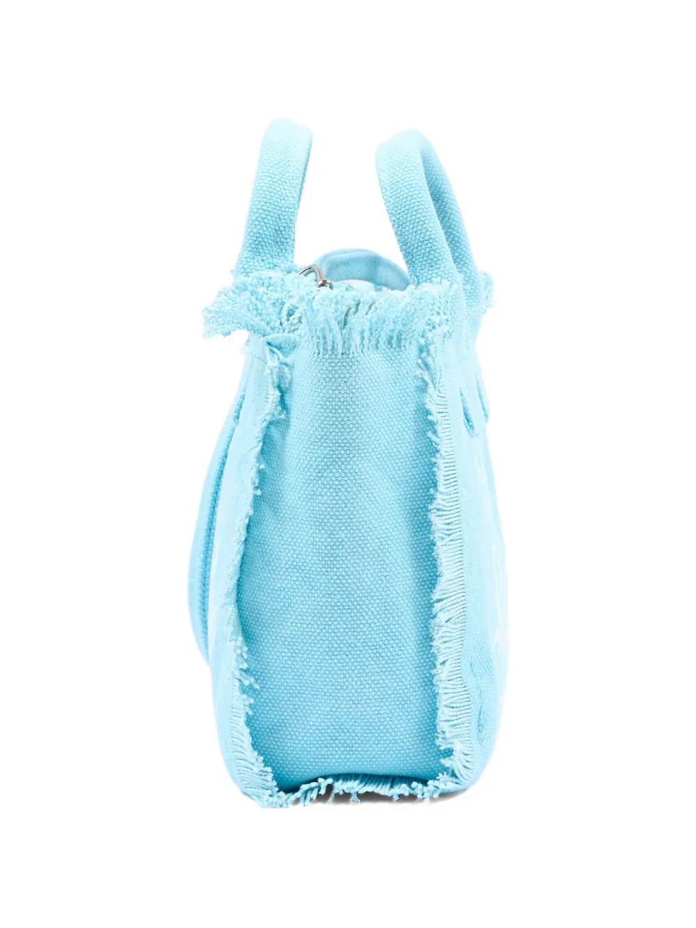  Mc2 Saint Barth Kids Mini Vanity Fringed Beach Bag - Blue 