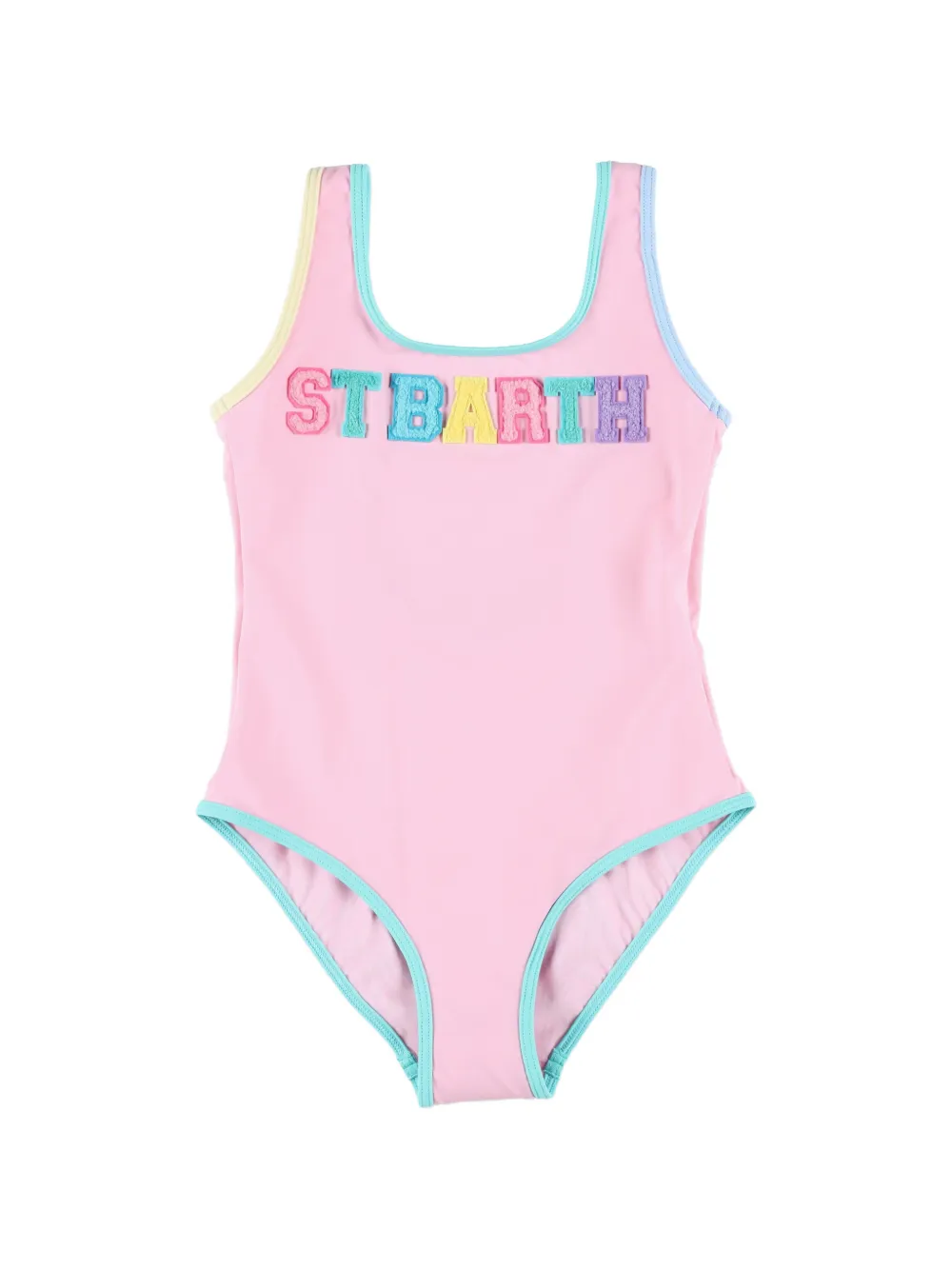 MC2 Saint Barth Kids logo-embroidered swimsuit - Rosa