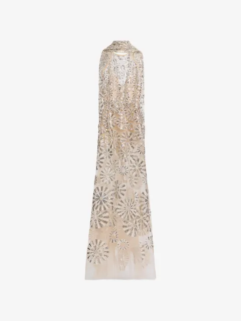 Elie Saab robe longue brodée à dos-nu