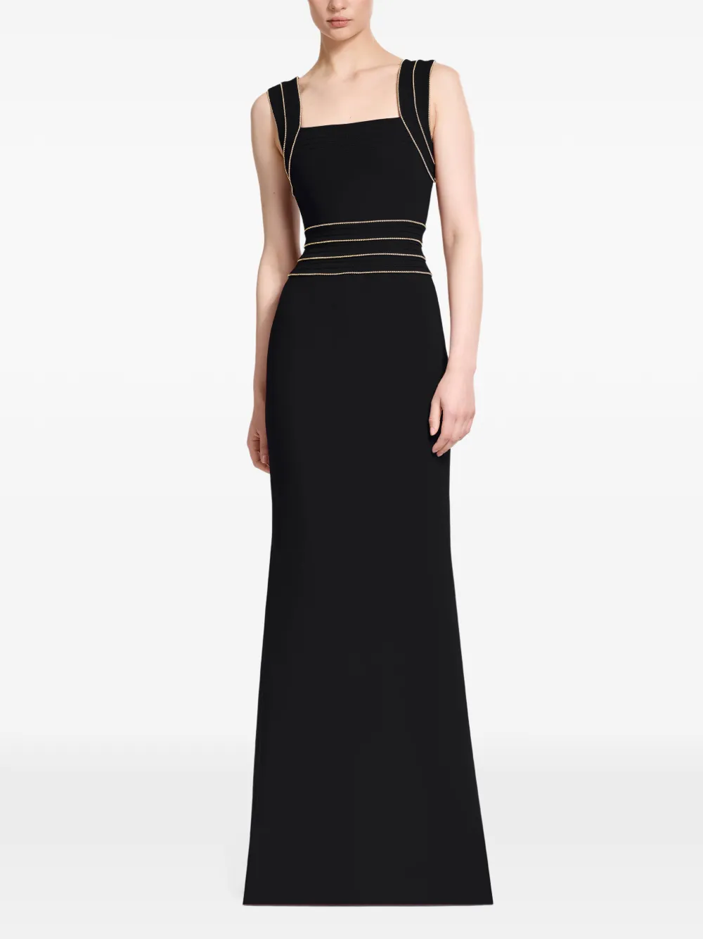 Elie Saab Cady jurk met verfraaide afwerking Zwart