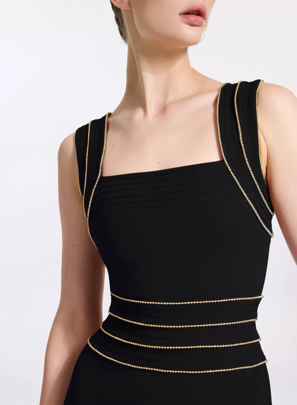 Elie Saab Cady jurk met verfraaide afwerking Zwart