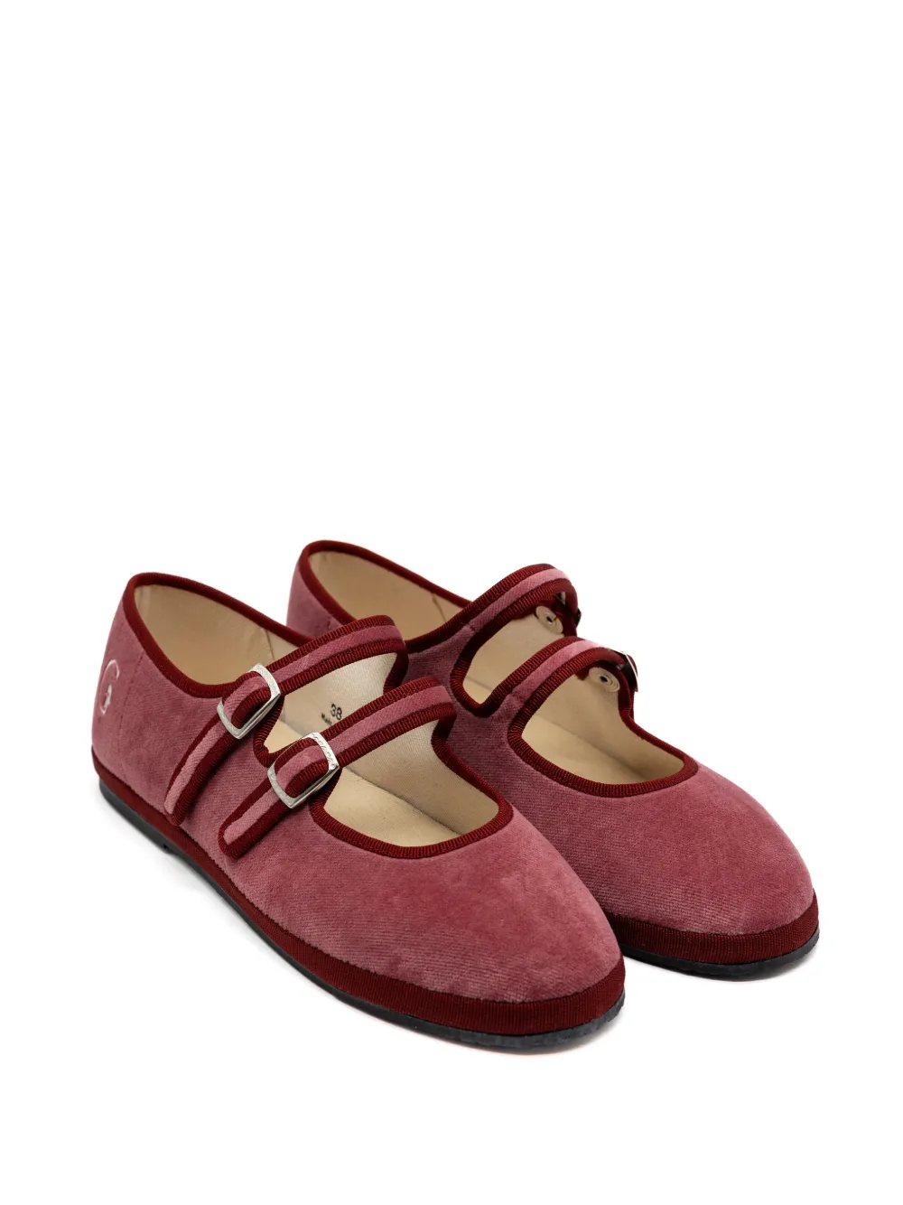 Gondolina Mary Jane fluwelen ballerina's Roze