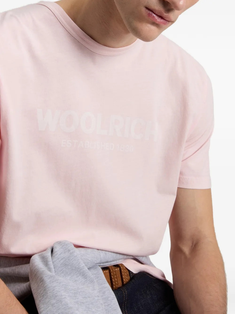 Woolrich T-shirt met logoprint Roze