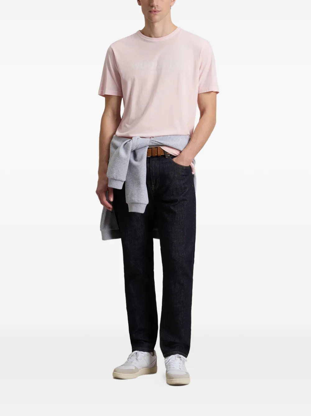 Woolrich T-shirt met logoprint Roze