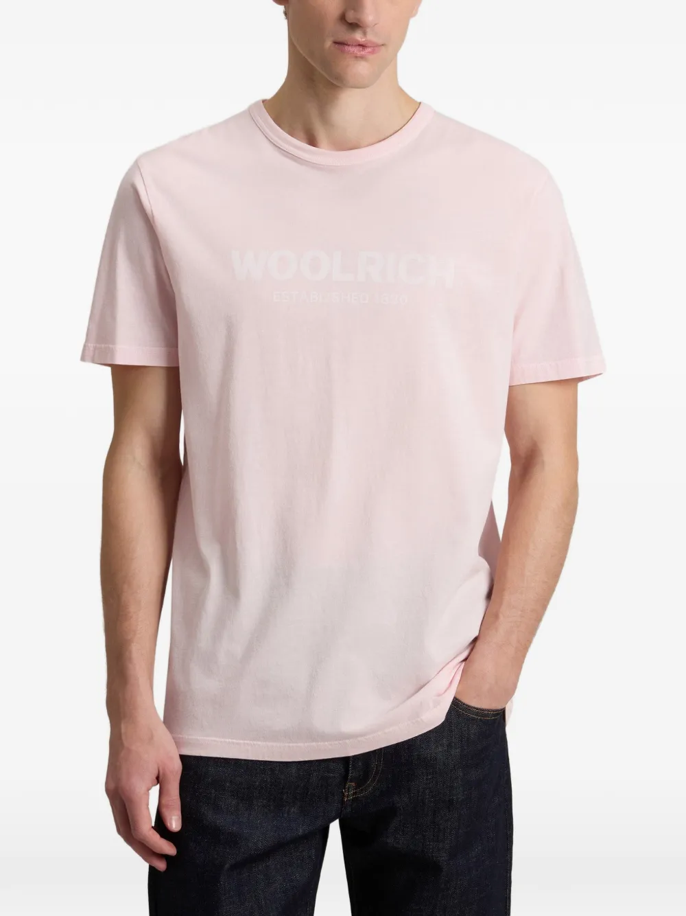 Woolrich T-shirt met logoprint Roze