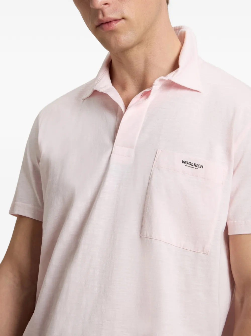 Woolrich Poloshirt met zak Roze