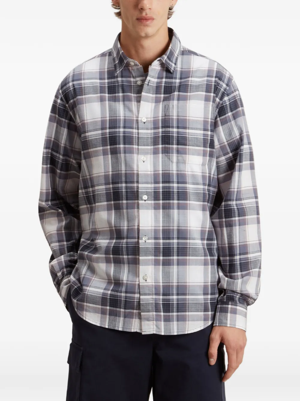  Woolrich Camicia Warren A Quadri - Bianco 