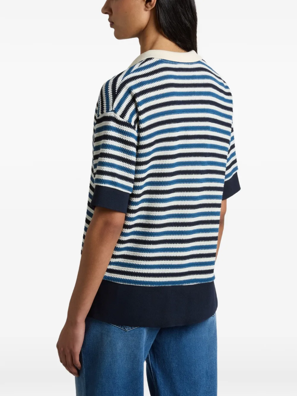 Woolrich Gestreept T-shirt Blauw