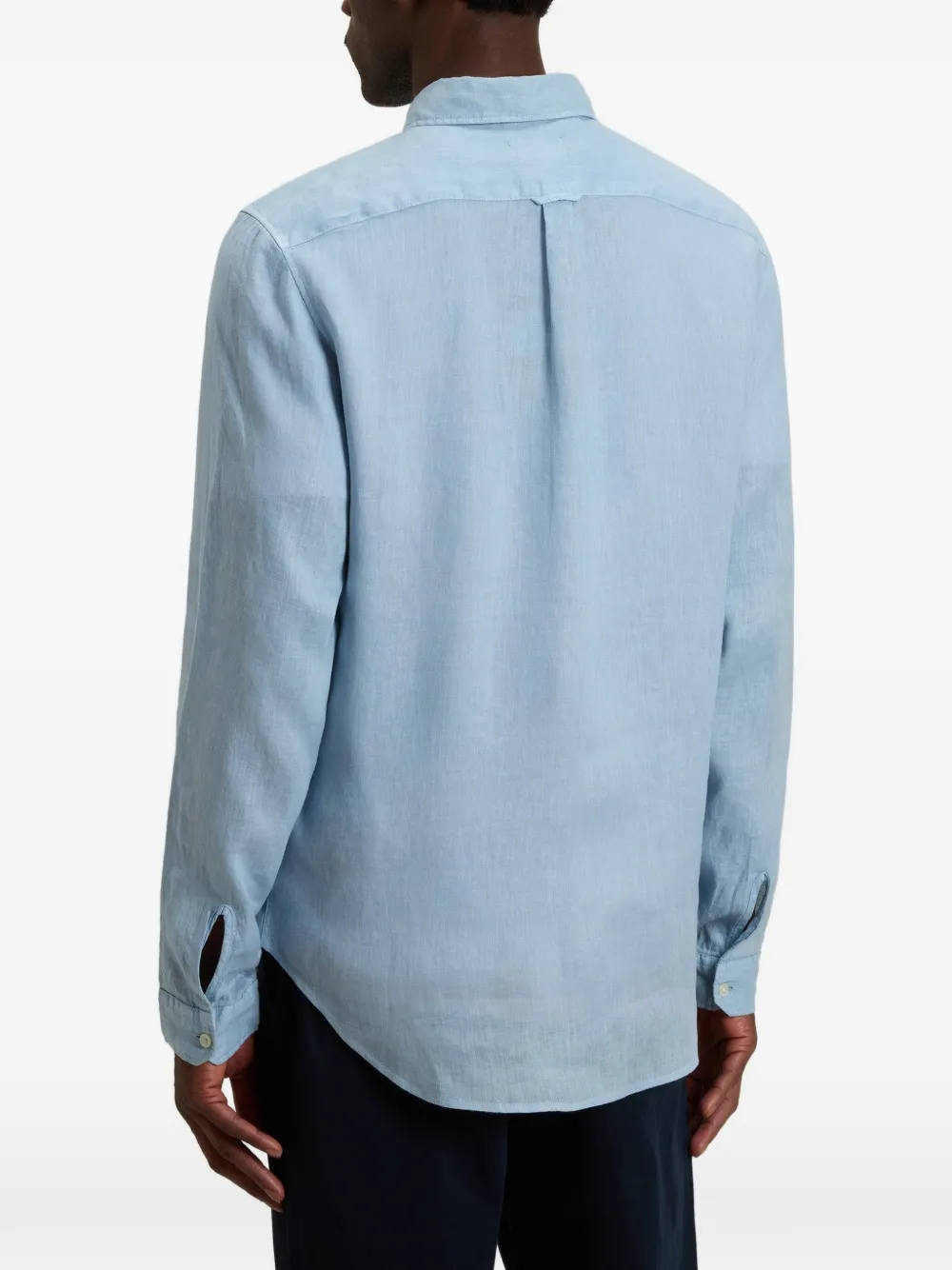 Woolrich Linnen overhemd Blauw