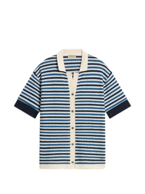 Woolrich 스트라이프 크로셰 이펙트 셔츠