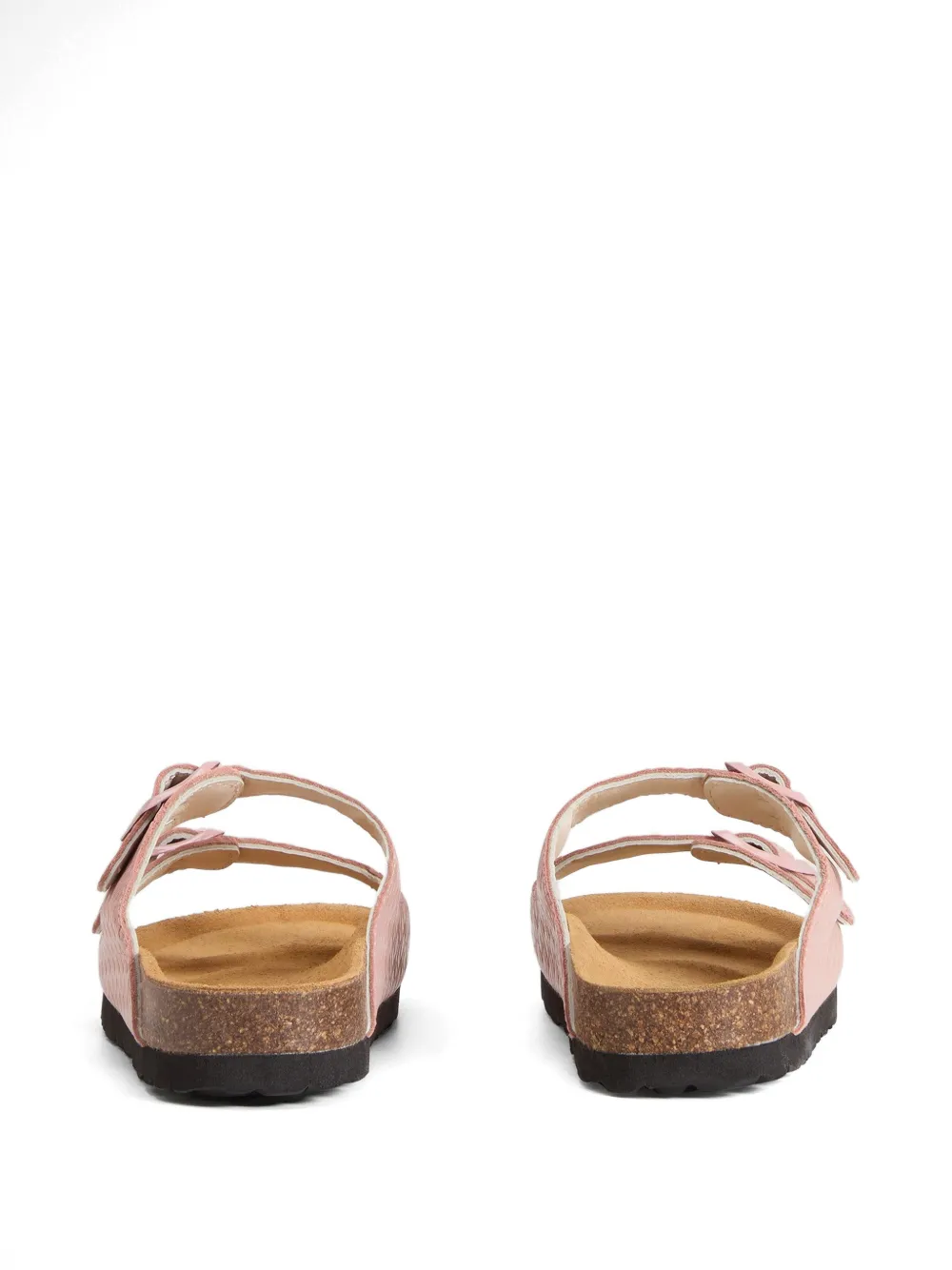 Woolrich Leren sandalen met gesp en print Roze