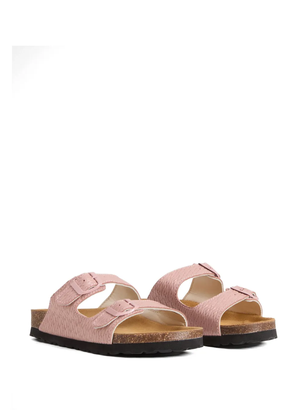 Woolrich Leren sandalen met gesp en print Roze