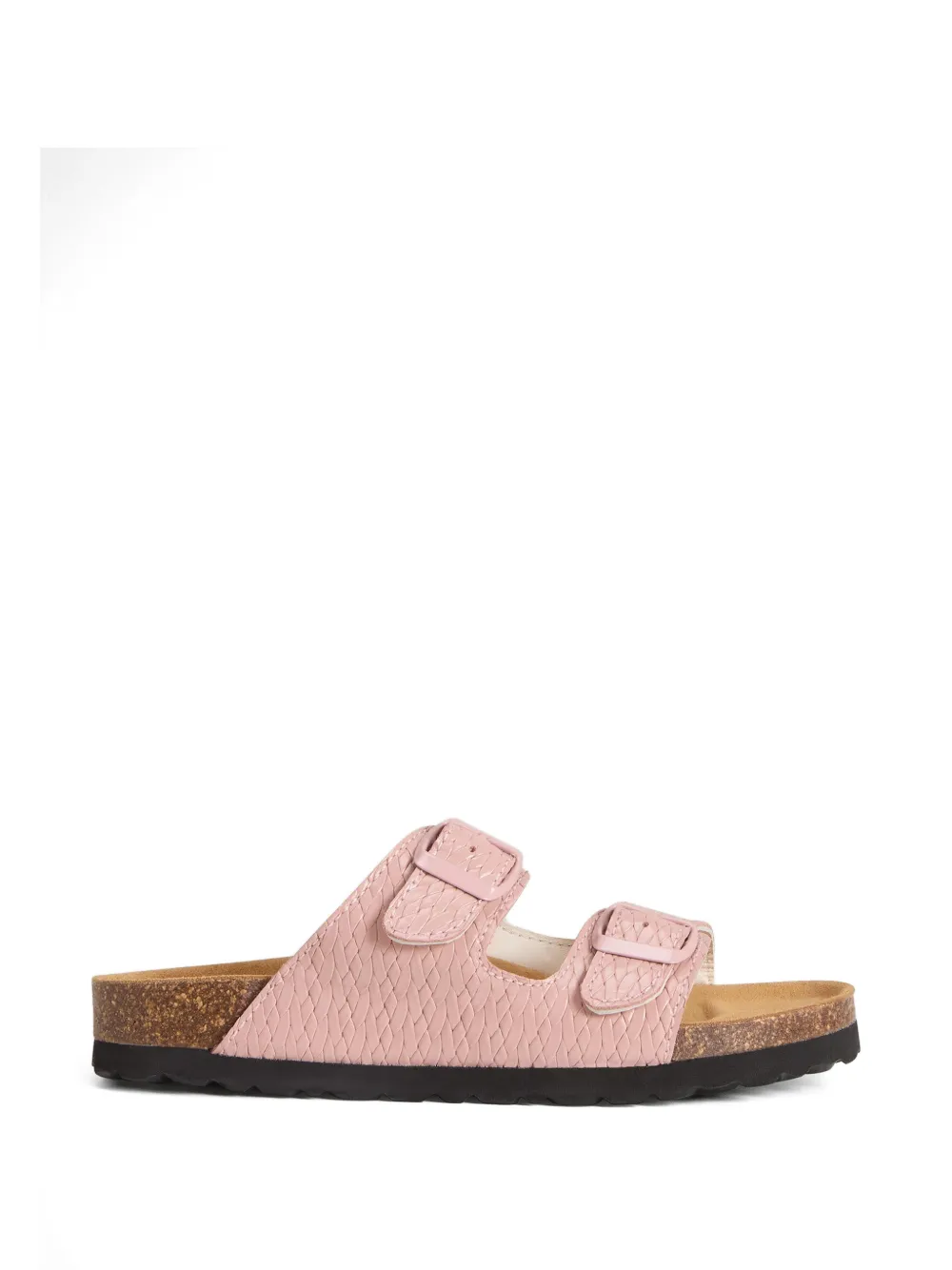 Woolrich Printed Buckle Leather Sandals In Pink