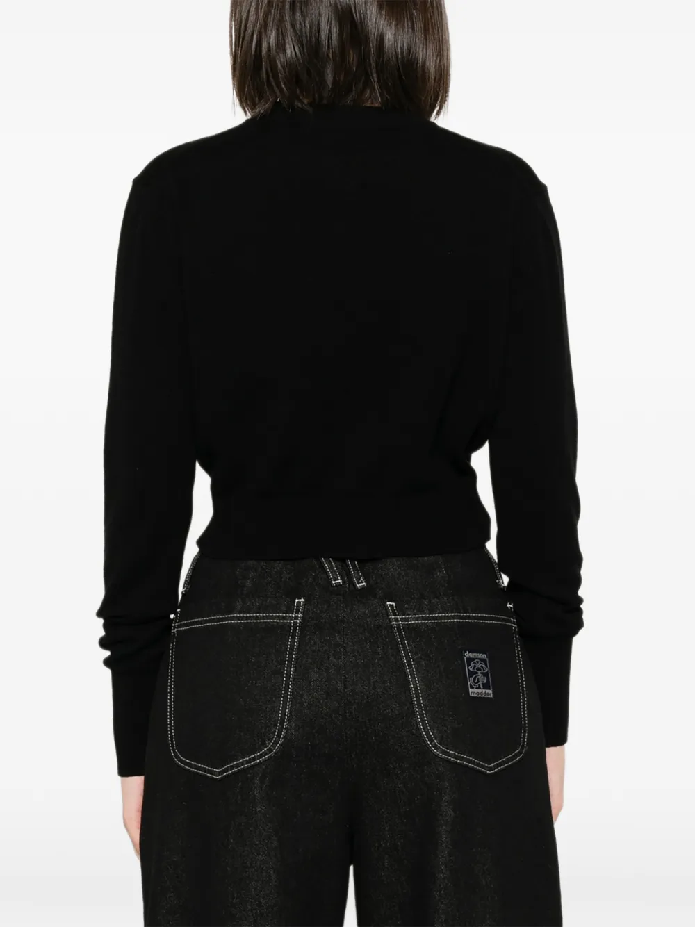 Cecilie Bahnsen CBDUA vest met lange mouwen Zwart