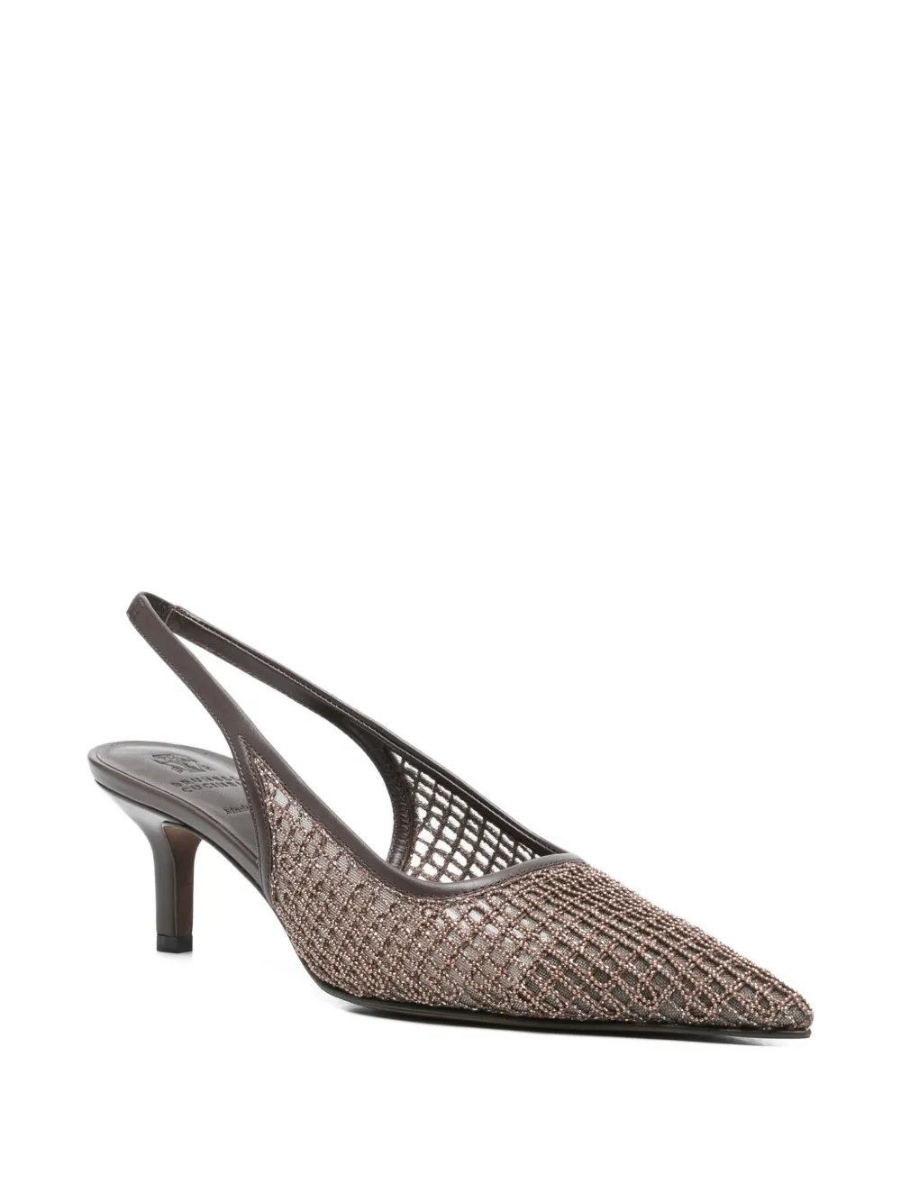 Brunello Cucinelli Monili-embellished pumps Bruin