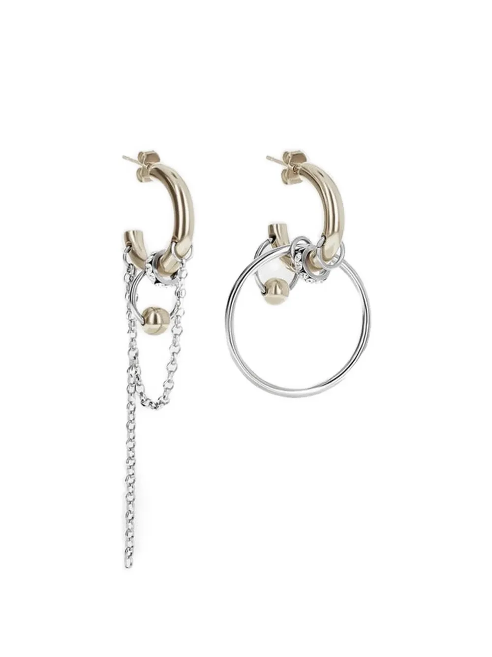 Justine Clenquet Clark chain earrings - Oro