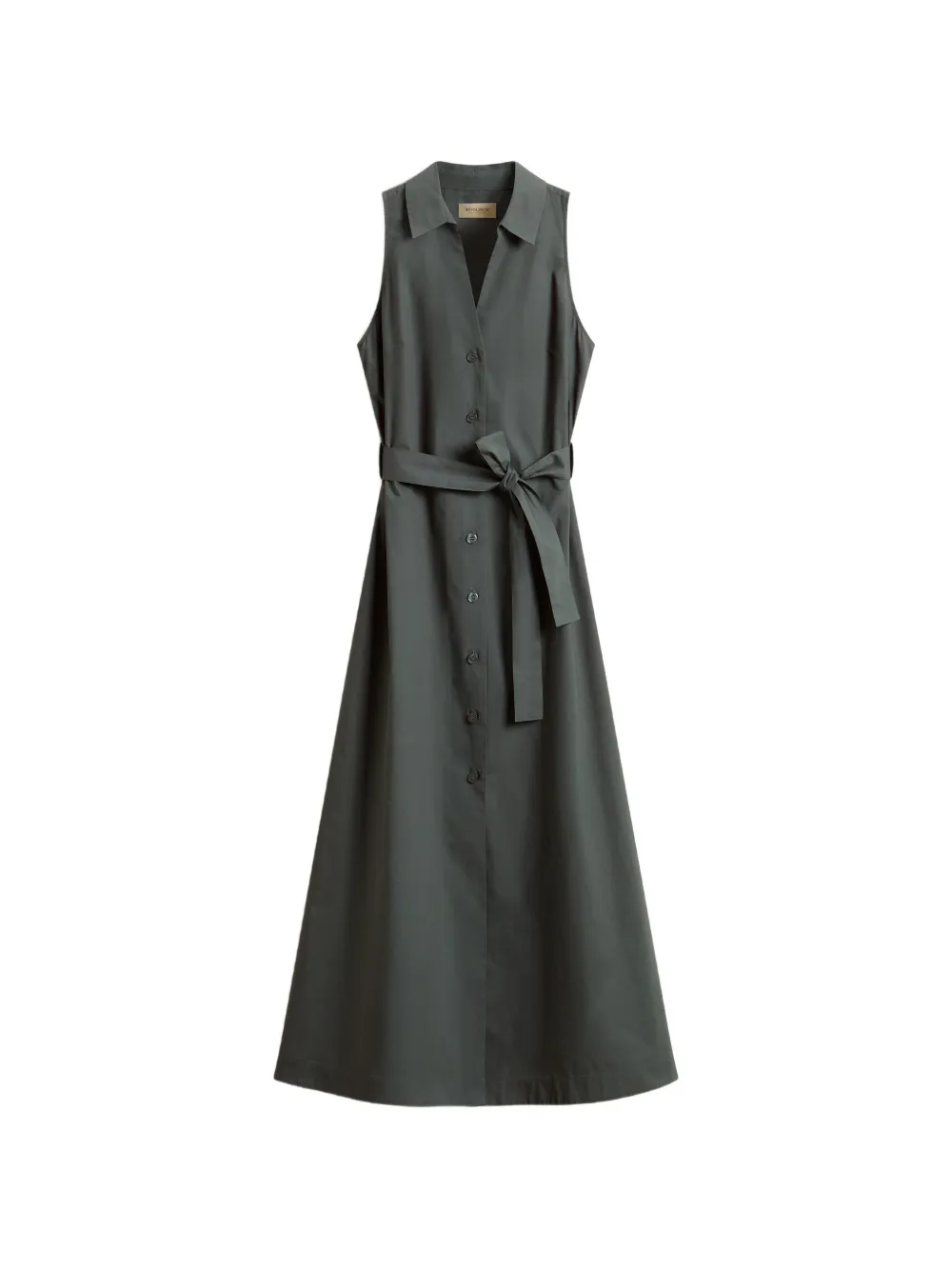 Woolrich button belted midi dress - Verde