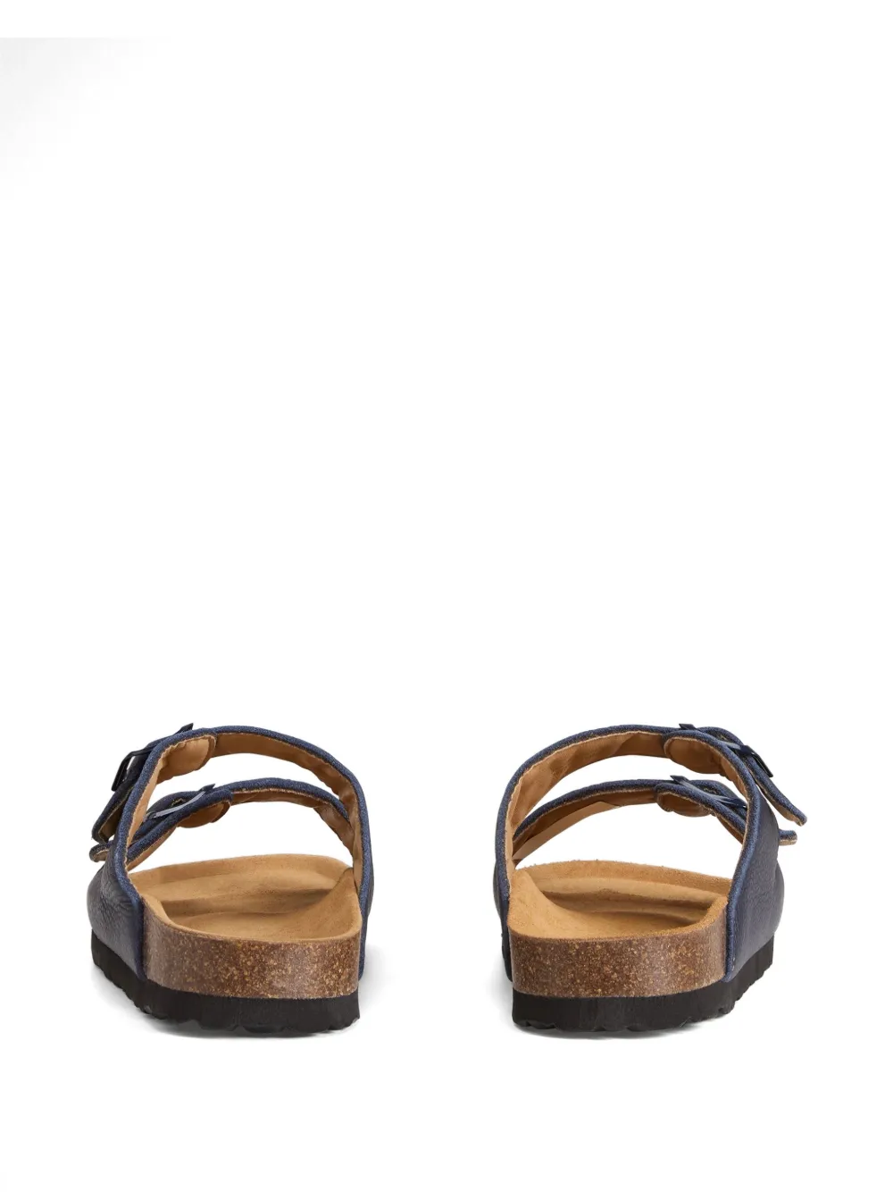 Woolrich Tumbled leren sandalen met gesp Blauw