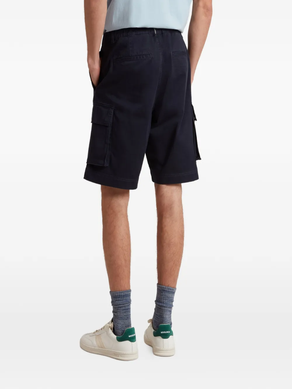 Woolrich Cargo shorts met geverfd effect Blauw