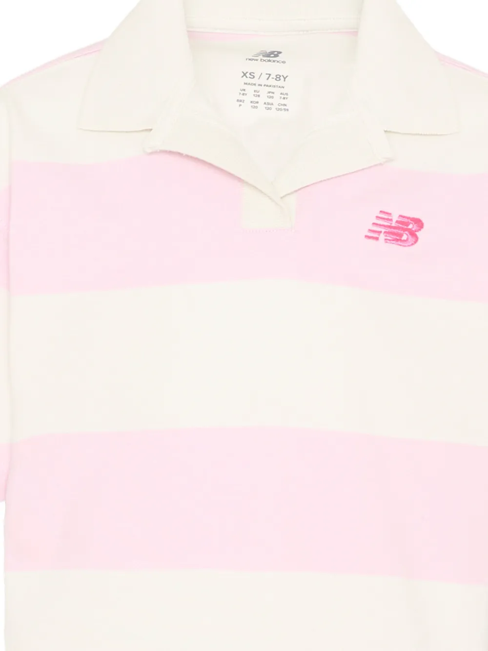 New Balance Kids Gestreept T-shirt met logo-detail Roze