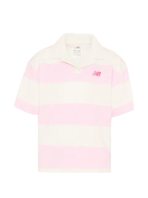 New Balance Kids striped logo-detail T-shirt