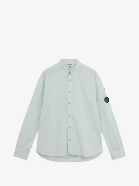 C.P. Company popeline long sleeve lens button shirt