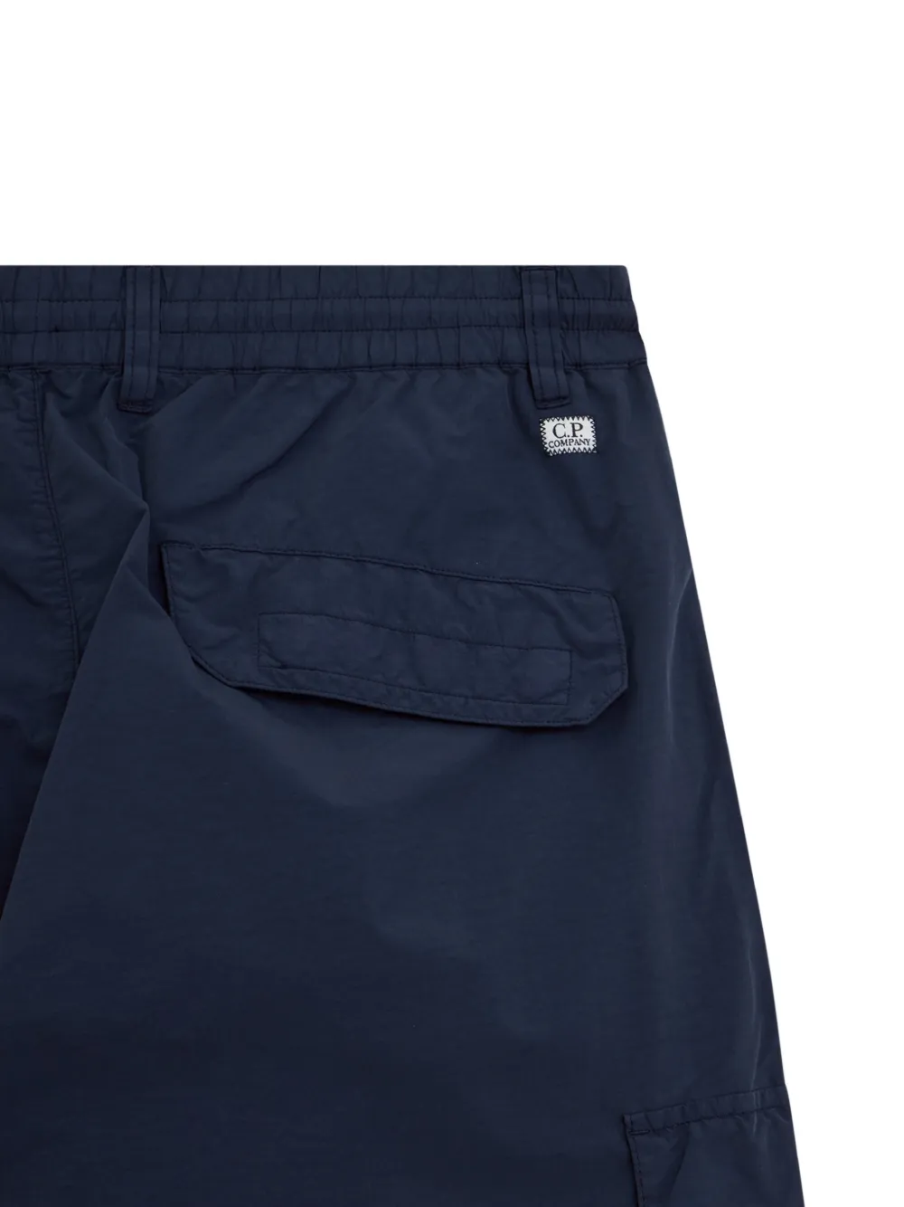 C.P. Company Broek met zak en lens detail Blauw