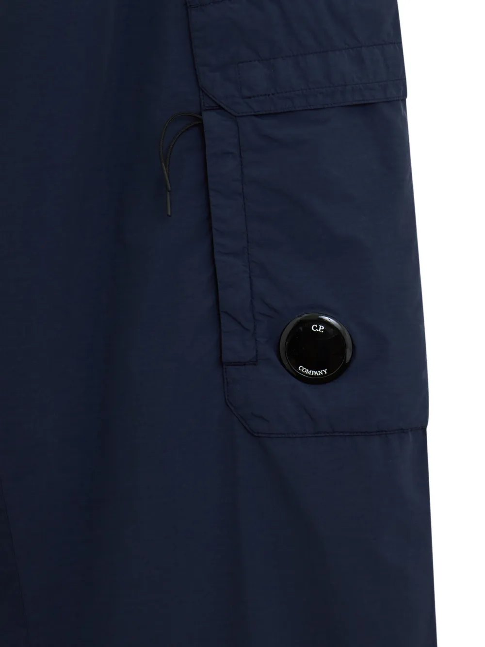 C.P. Company Broek met zak en lens detail Blauw