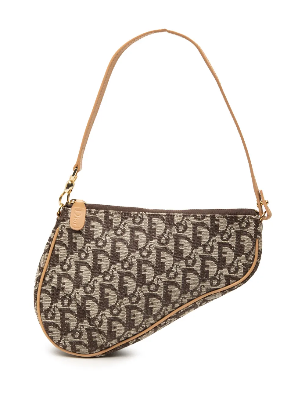 Christian Dior Pre-Owned 2001 Mini Diorissimo Canvas Saddle Pochette shoulder bag - Braun