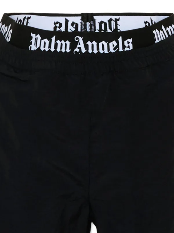 Palm Angels Kids ロゴウエスト スイムショーツ | ブラック | FARFETCH JP