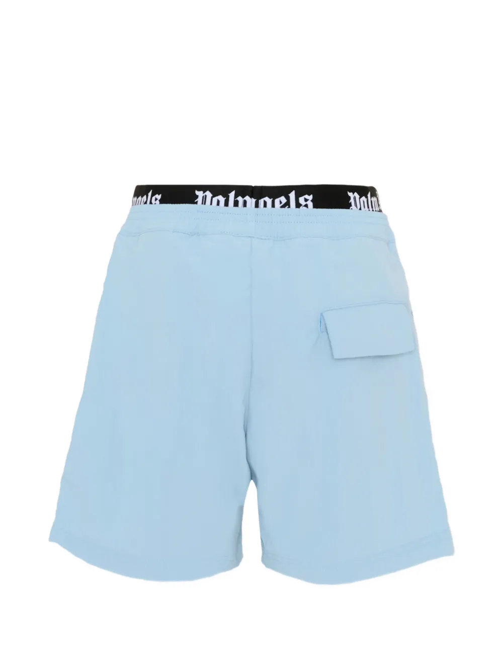 Palm Angels Kids Zwembroek met logo tailleband Blauw