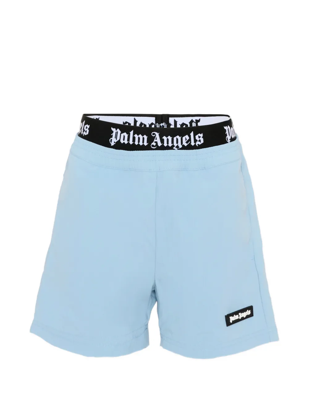 Palm Angels Kids logo waistband swim shorts - Blu