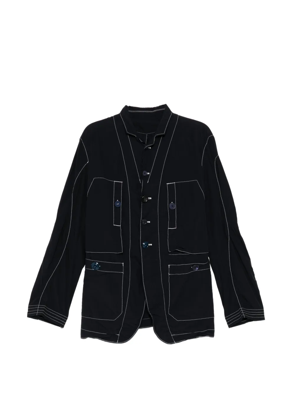 Undercover contrast-stitch jacket - Blu