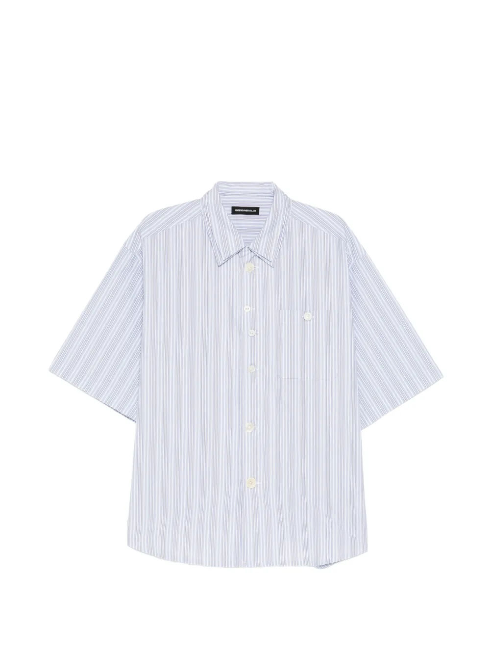 Undercover striped short-sleeve shirt - White