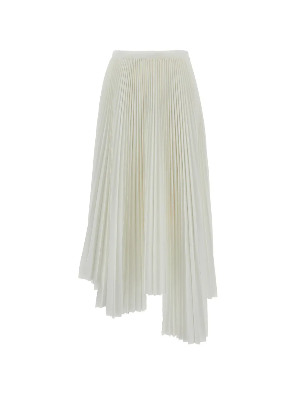 Plan C pleated asymmetric skirt - Bianco