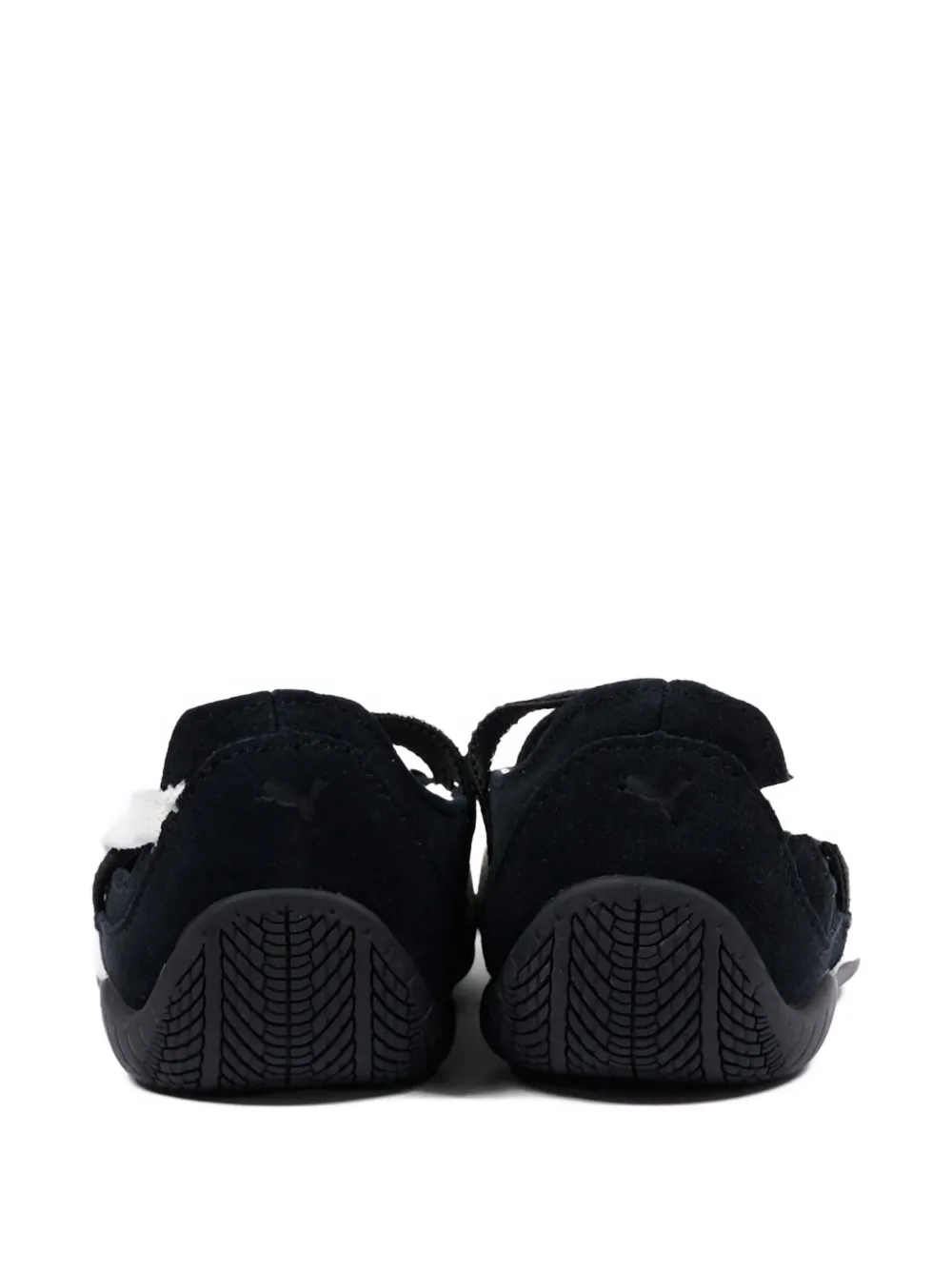 Puma Kids logo detail ballet flats Zwart