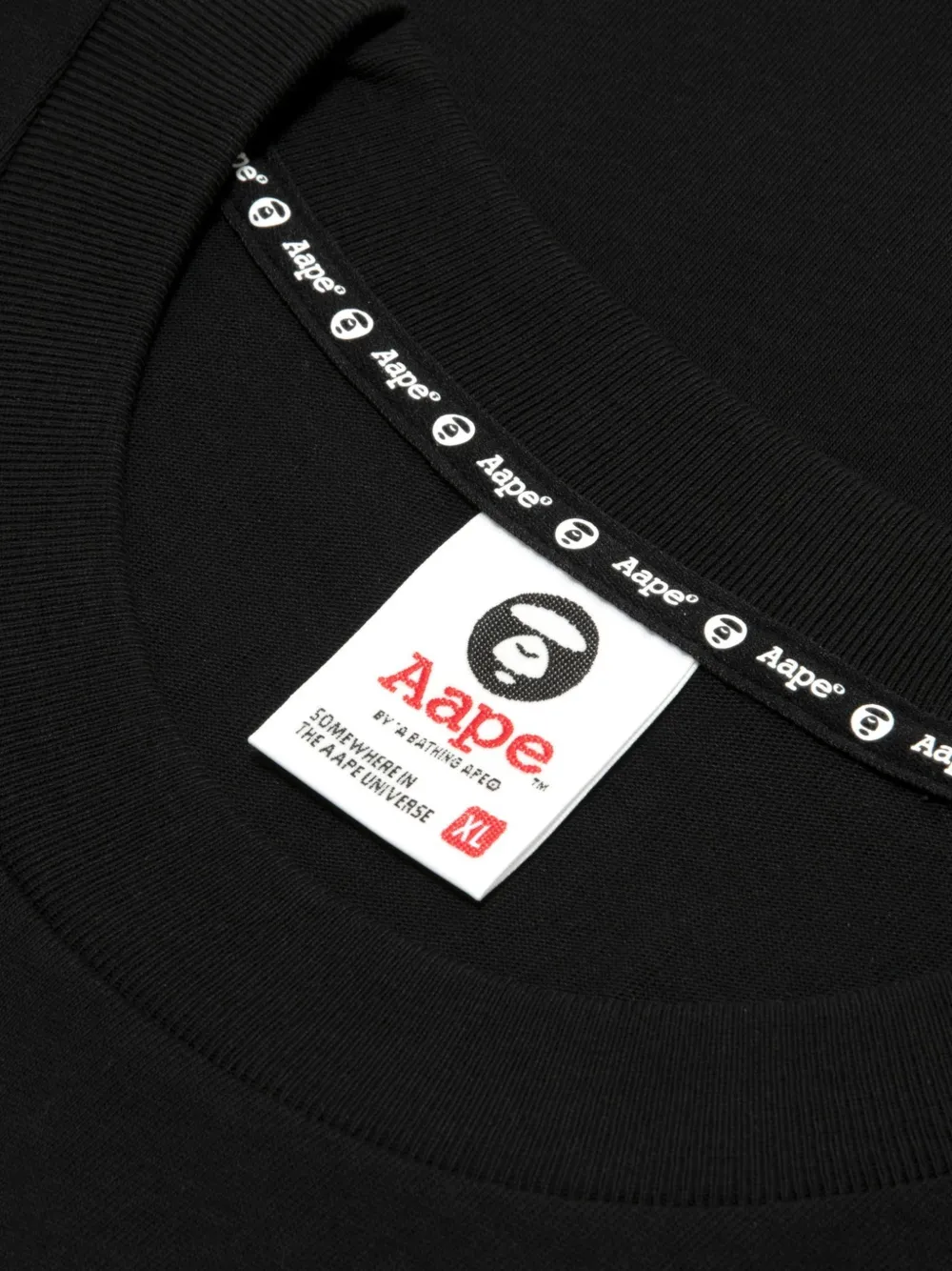 AAPE BY *A BATHING APE T-shirt met camo-logo Zwart